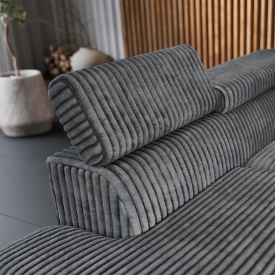 Narożnik VELISS – Tkanina sztruksowa – kolor: Tilia