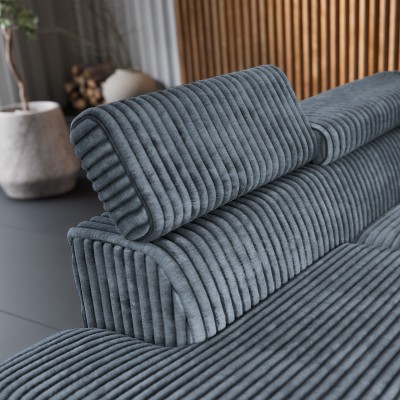 Narożnik VELISS – Tkanina sztruksowa – kolor: Tilia