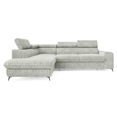 Narożnik VELISS – Tkanina sztruksowa – kolor: Tilia