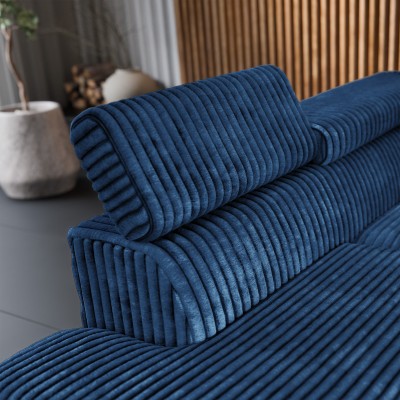 Narożnik VELISS – Tkanina sztruksowa – kolor: Tilia