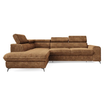 Narożnik VELISS – Tkanina sztruksowa – kolor: Tilia