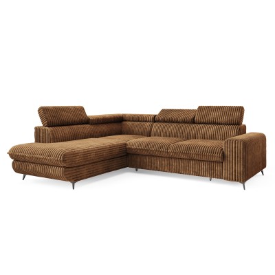 Narożnik VELISS – Tkanina sztruksowa – kolor: Tilia