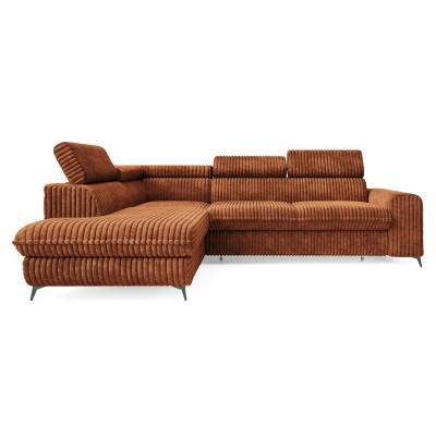 Narożnik VELISS – Tkanina sztruksowa – kolor: Tilia