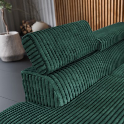 Narożnik VELISS – Tkanina sztruksowa – kolor: Tilia