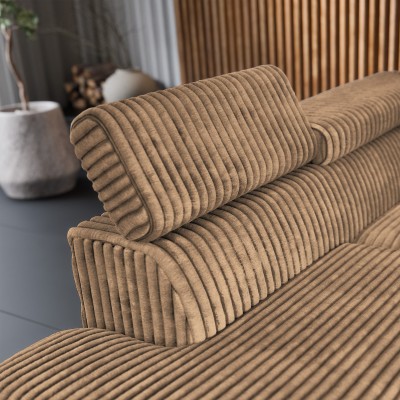 Narożnik VELISS – Tkanina sztruksowa – kolor: Tilia