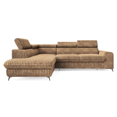 Narożnik VELISS – Tkanina sztruksowa – kolor: Tilia