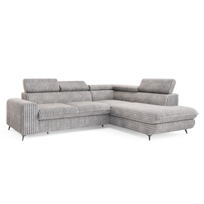 Narożnik VELISS – Tkanina sztruksowa – kolor: Tilia