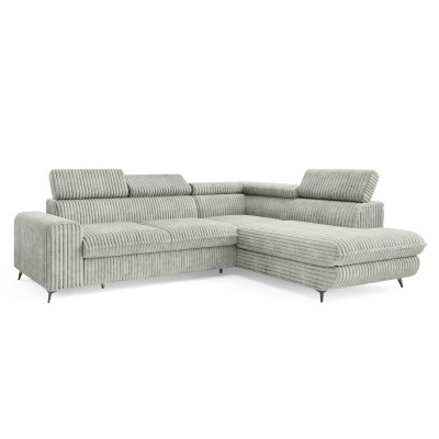 Narożnik VELISS – Tkanina sztruksowa – kolor: Tilia