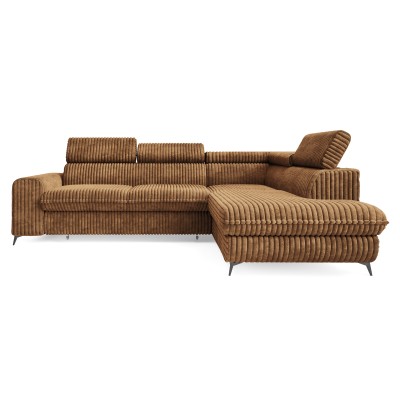 Narożnik VELISS – Tkanina sztruksowa – kolor: Tilia