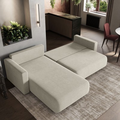 Narożnik TURIN – Tkanina plecionka – kolor: Soro