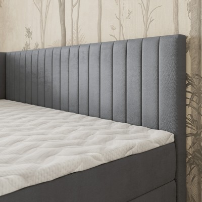 Łóżko kontynentalne ARIS – Tkanina pluszowa – kolor: Kronos