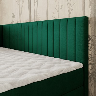 Łóżko kontynentalne ARIS – Tkanina pluszowa – kolor: Kronos