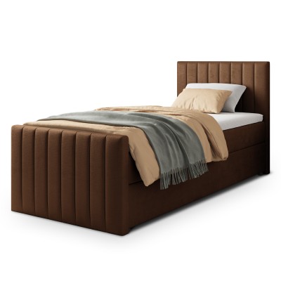 Łóżko kontynentalne ARION – Tkanina pluszowa – kolor: Kronos