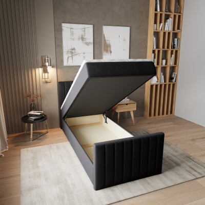 Łóżko kontynentalne ARION – Tkanina pluszowa – kolor: Kronos