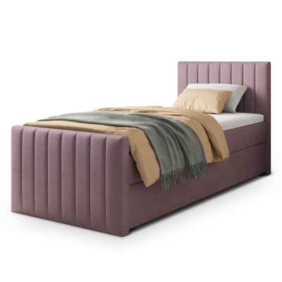 Łóżko kontynentalne ARION – Tkanina pluszowa – kolor: Kronos