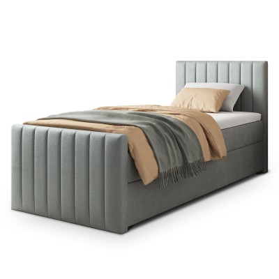 Łóżko kontynentalne ARION – Tkanina pluszowa – kolor: Paros