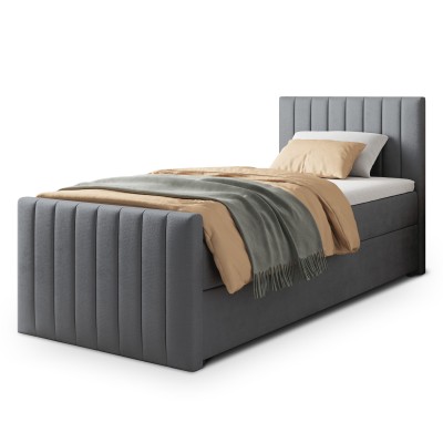 Łóżko kontynentalne ARION – Tkanina pluszowa – kolor: Kronos