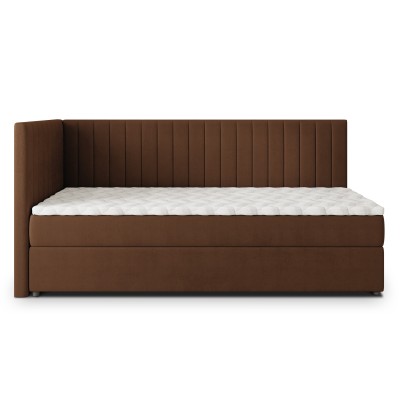 Łóżko kontynentalne ARIS – Tkanina pluszowa – kolor: Kronos