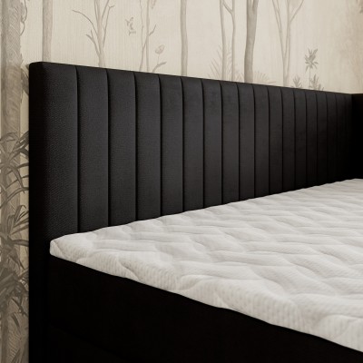 Łóżko kontynentalne ARIS – Tkanina pluszowa – kolor: Kronos