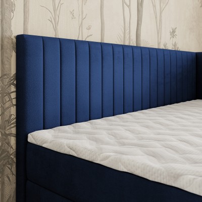 Łóżko kontynentalne ARIS – Tkanina pluszowa – kolor: Kronos