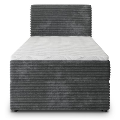 Łóżko kontynentalne PISA – Tkanina sztruksowa – kolor: Tilia