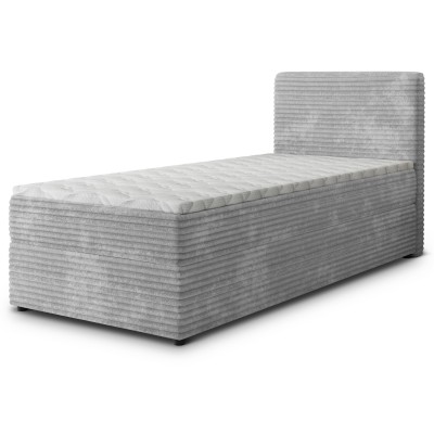 Łóżko kontynentalne PISA – Tkanina sztruksowa – kolor: Tilia