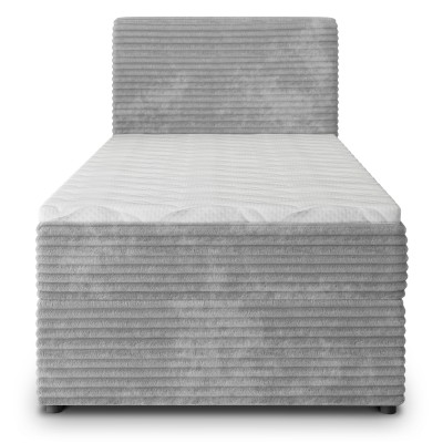 Łóżko kontynentalne PISA – Tkanina sztruksowa – kolor: Tilia