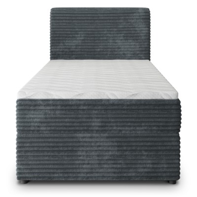 Łóżko kontynentalne PISA – Tkanina sztruksowa – kolor: Tilia