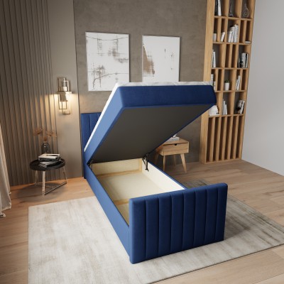 Łóżko kontynentalne ARION – Tkanina pluszowa – kolor: Kronos