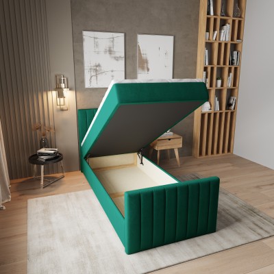 Łóżko kontynentalne ARION – Tkanina pluszowa – kolor: Kronos