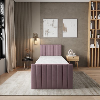 Łóżko kontynentalne ARION – Tkanina pluszowa – kolor: Kronos