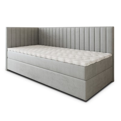 Łóżko kontynentalne ARIS – Tkanina pluszowa – kolor: Paros