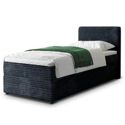 Łóżko kontynentalne PISA – Tkanina sztruksowa – kolor: Tilia