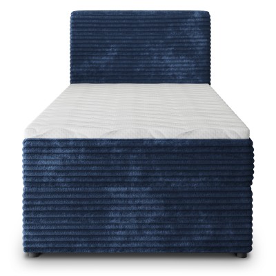 Łóżko kontynentalne PISA – Tkanina sztruksowa – kolor: Tilia