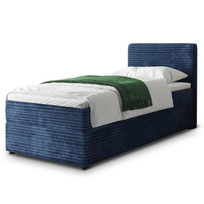 Łóżko kontynentalne PISA – Tkanina sztruksowa – kolor: Tilia