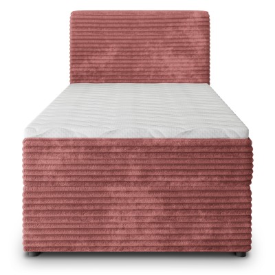 Łóżko kontynentalne PISA – Tkanina sztruksowa – kolor: Tilia