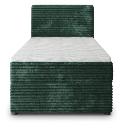 Łóżko kontynentalne PISA – Tkanina sztruksowa – kolor: Tilia