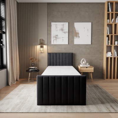 Łóżko kontynentalne ARION – Tkanina pluszowa – kolor: Kronos