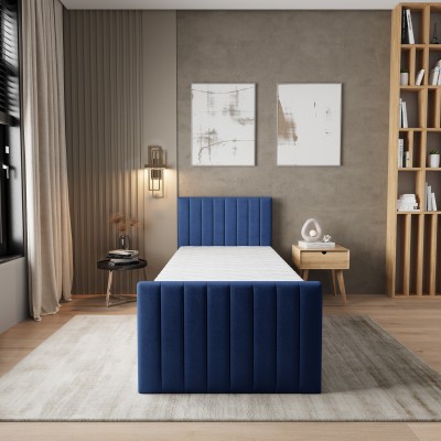 Łóżko kontynentalne ARION – Tkanina pluszowa – kolor: Kronos