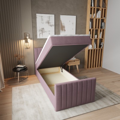 Łóżko kontynentalne ARION – Tkanina pluszowa – kolor: Kronos