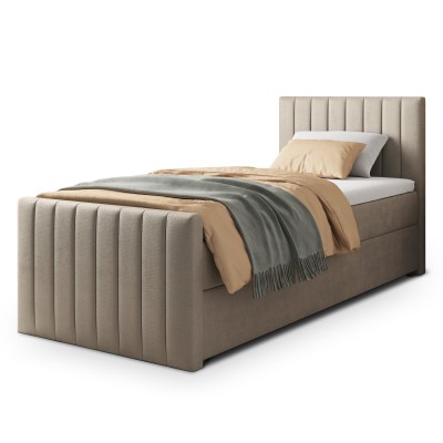 Łóżko kontynentalne ARION – Tkanina pluszowa – kolor: Paros