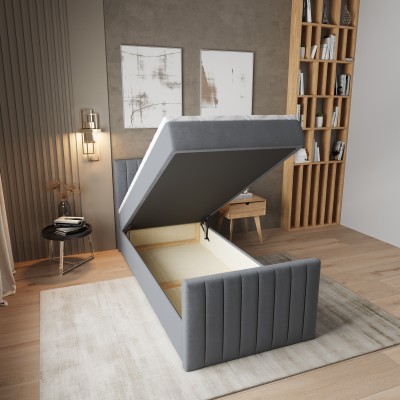 Łóżko kontynentalne ARION – Tkanina pluszowa – kolor: Kronos