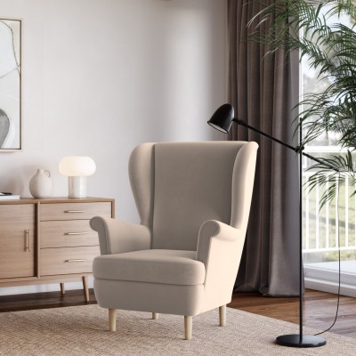 Fotel LENTIO w tkaninie PAROS 02 - beżowy