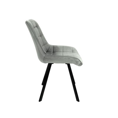 Komplet dwóch krzeseł tapicerowanych CORTO stylowe krzesła do salonu, przyjemny materiał