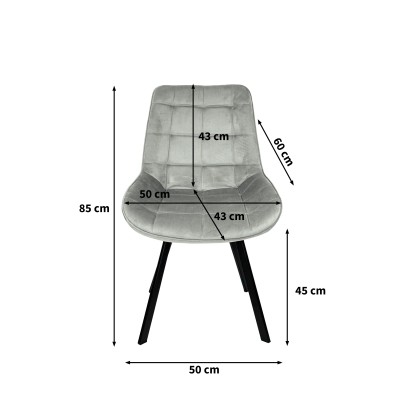 Krzesło CORTO - WYMIARY