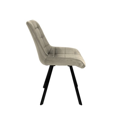 Para beżowych krzeseł CORTO, tapicerowane krzesła do codziennego użytku - dwie sztuki