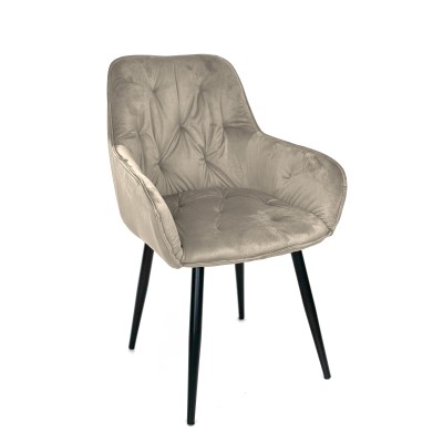 Krzesło tapicerowane LENNO w beżowej tkaninie