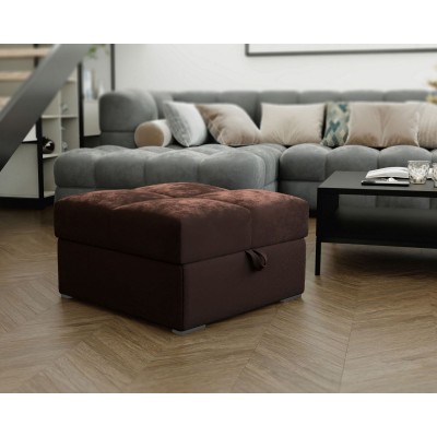 Pufa MIZA tkanina KRONOS 06 brąz