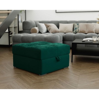 Pufa MIZA tkanina KRONOS 19 butelkowa zieleń