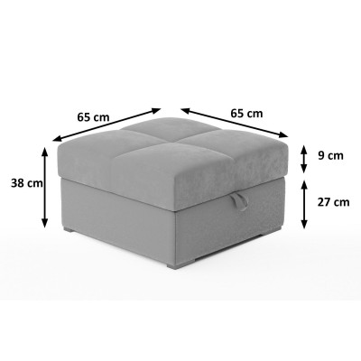 Pufa MIZA prezentacja wymiarów